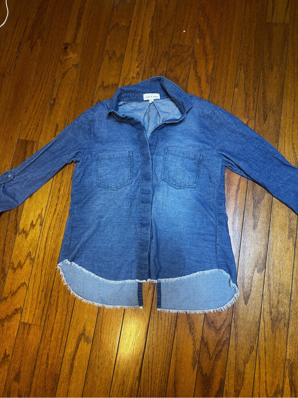 Denim Button-Front Shirt - Blue - Adult